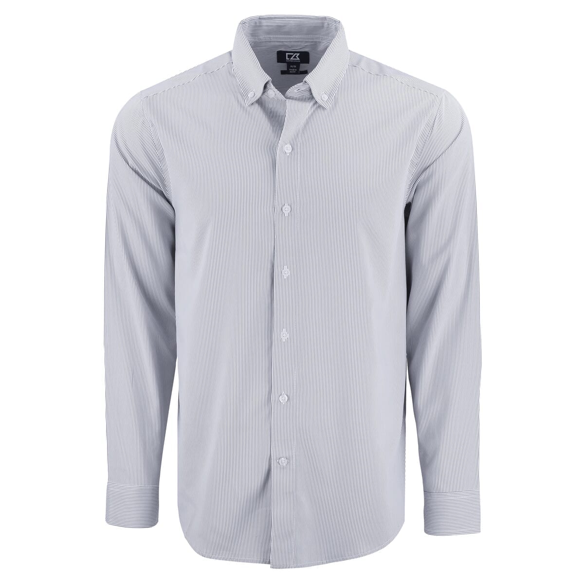 Cutter & Buck Skyline Recycled Pinstripe Mens Big & Tall Long Sleeve Button Down  Dress Shirt Big & Tall