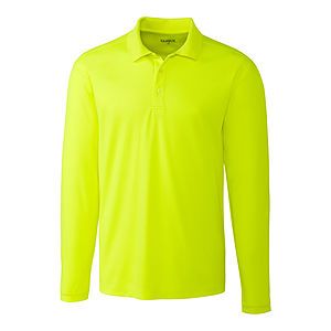 Clique Spin Solution-dyed Performance Pique Mens Long Sleeve Polo