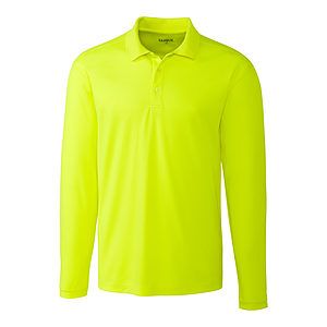 Clique Spin Solution-dyed Performance Pique Mens Long Sleeve Polo