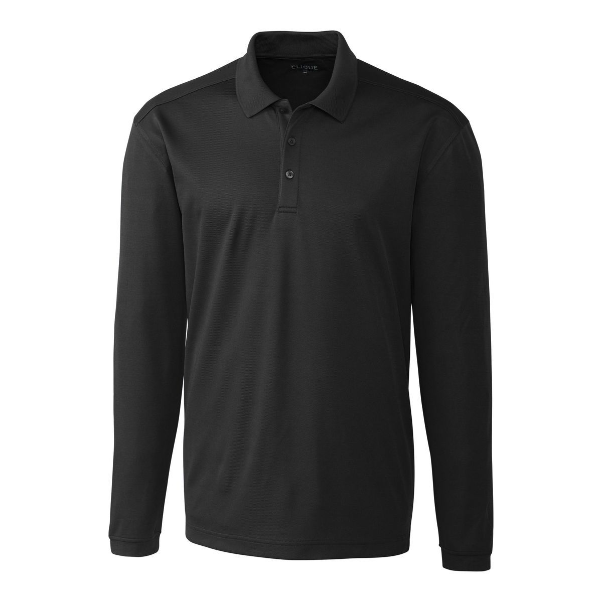 Clique Spin Solution-dyed Performance Pique Mens Long Sleeve Polo