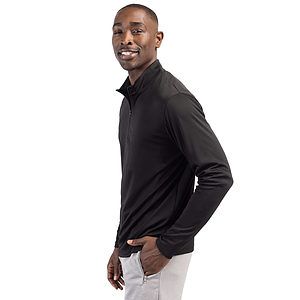 Clique Spin Solution-dyed Performance Interlock Mens Half Zip