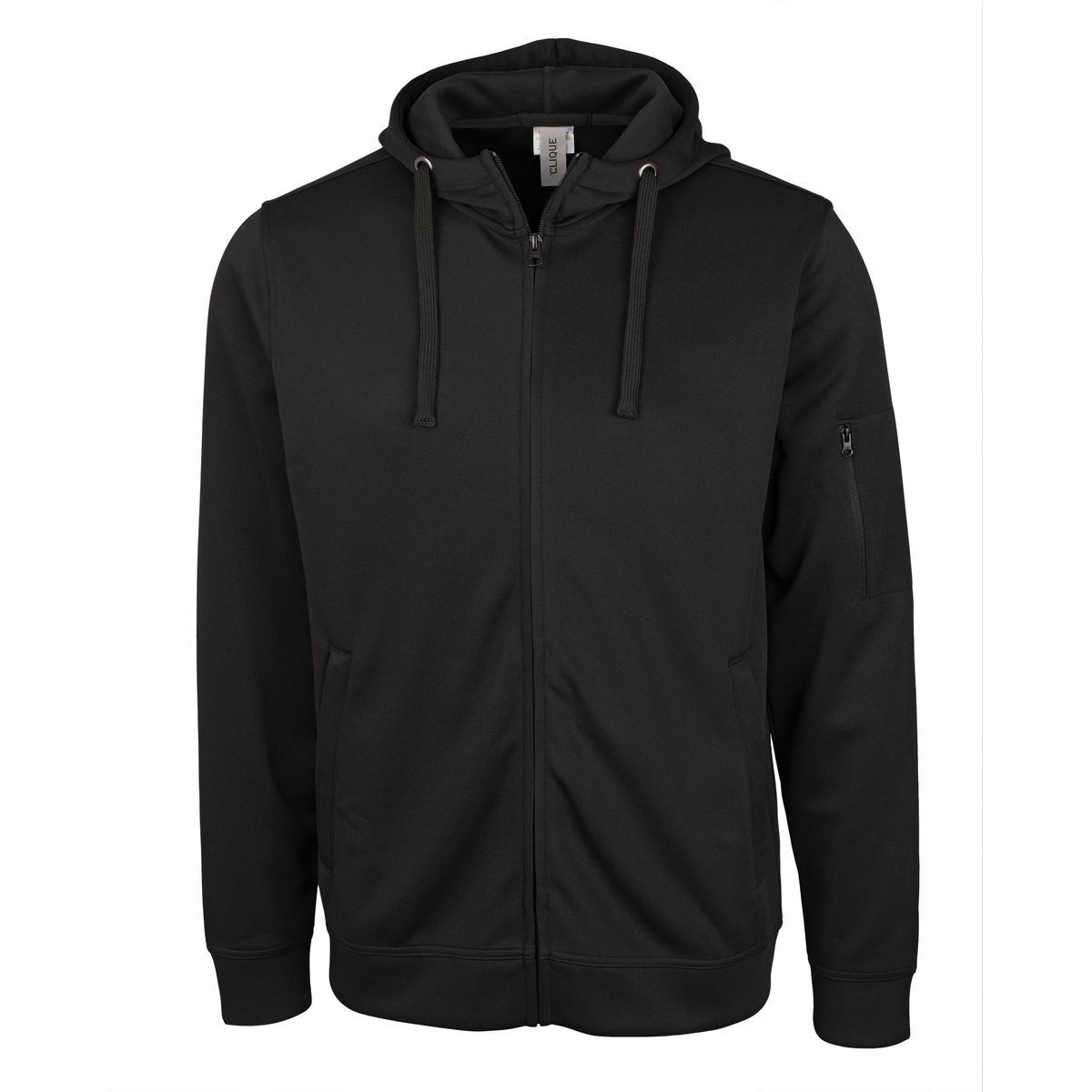Clique Lift Solution-dyed Performance Unisex Full Zip Hooded Sweatshirt