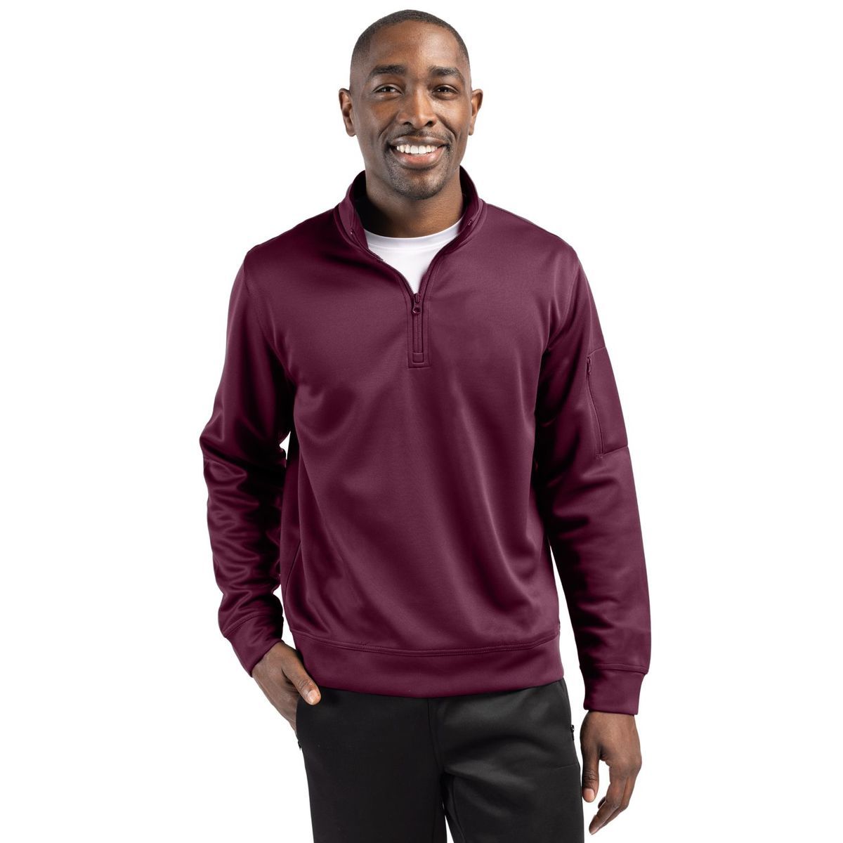 Clique Lift Solution-dyed Performance Unisex Half Zip Sweatshirt