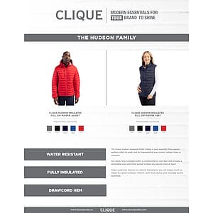 Clique Hudson Insulated Mens Full-Zip Puffer Vest
