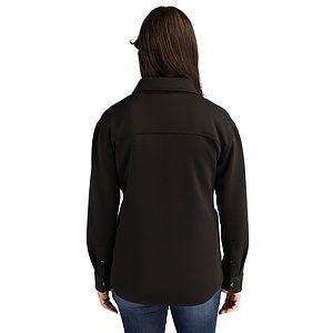 Cutter & Buck Roam Recycled Buttery-Soft Knit Womens Button Down Shirt Jacket