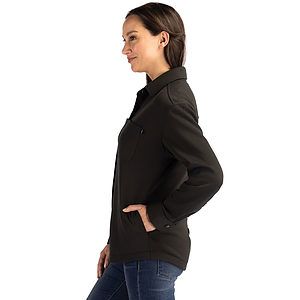 Cutter & Buck Roam Recycled Buttery-Soft Knit Womens Button Down Shirt Jacket