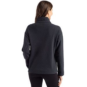 Cutter & Buck Hunts Point Recycled Fleece Womens Hybrid Snap Placket Pullover