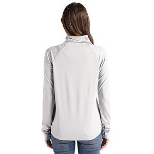 Cutter & Buck Coastline Recycled Double Peached Womens Funnel Neck Pullover