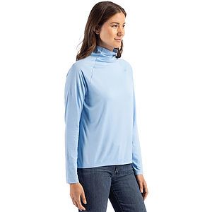Cutter & Buck Coastline Recycled Double Peached Womens Funnel Neck Pullover