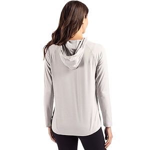 Cutter & Buck Coastline Recycled Double Peached Womens Hooded Pullover
