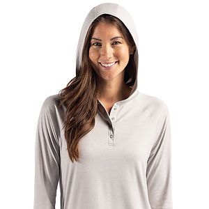 Cutter & Buck Coastline Recycled Double Peached Womens Hooded Pullover
