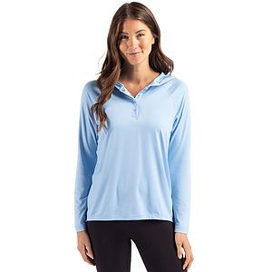 Cutter & Buck Coastline Recycled Double Peached Womens Hooded Pullover