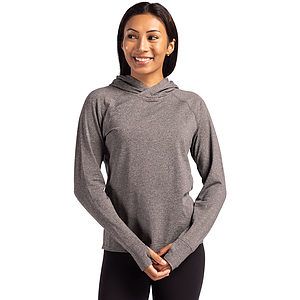 Cutter & Buck Adapt Recycled Soft Knit Stretch Womens Hooded Pullover