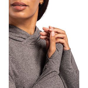 Cutter & Buck Adapt Recycled Soft Knit Stretch Womens Hooded Pullover