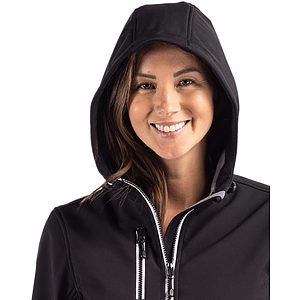 Clique Telemark Recycled Stretch Softshell Womens Full Zip Hooded Jacket