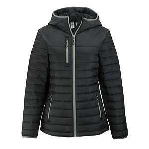 Clique Valhalla Recycled Insulated Puffer Womens Full Zip Hooded Jacket