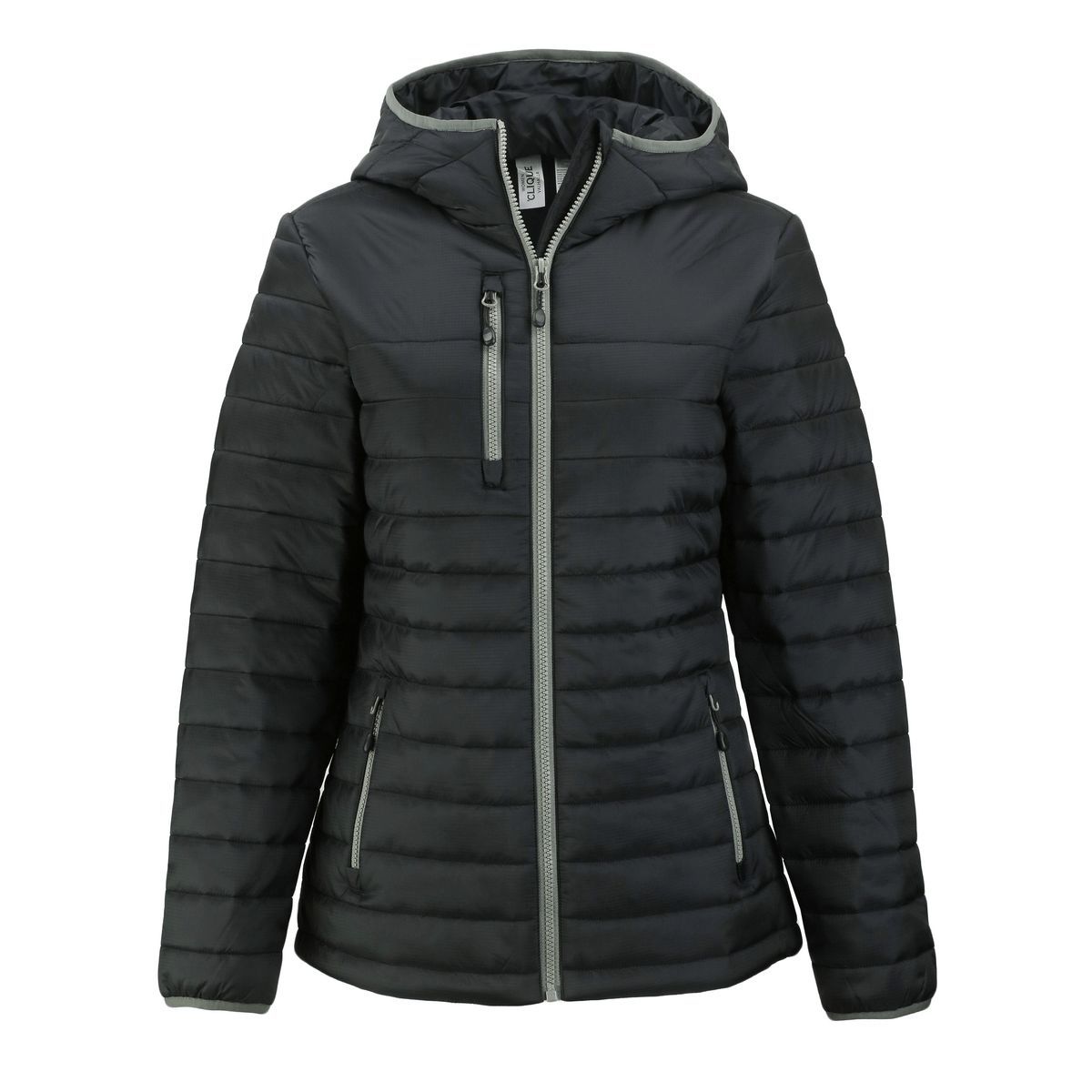 Clique Valhalla Recycled Insulated Puffer Womens Full Zip Hooded Jacket