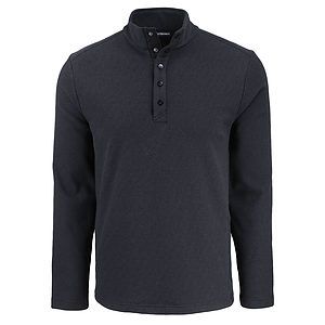 Cutter & Buck Hunts Point Recycled Fleece Mens Hybrid Snap Placket Pullover