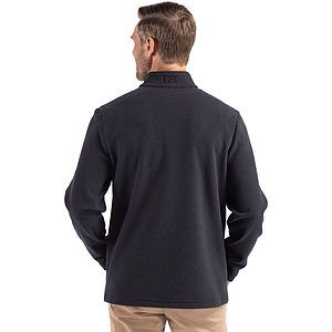 Cutter & Buck Hunts Point Recycled Fleece Mens Hybrid Snap Placket Pullover