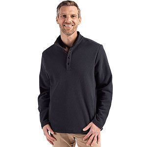Cutter & Buck Hunts Point Recycled Fleece Mens Hybrid Snap Placket Pullover