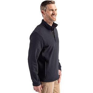 Cutter & Buck Hunts Point Recycled Fleece Mens Hybrid Snap Placket Pullover