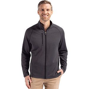 Cutter & Buck Peshastin Recycled Grid Fleece Mens Full Zip Jacket