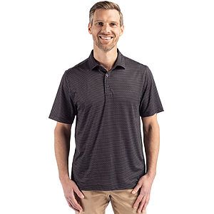 Cutter & Buck Pike Recycled Shadow Check Print Mens Big & Tall Polo Big & Tall