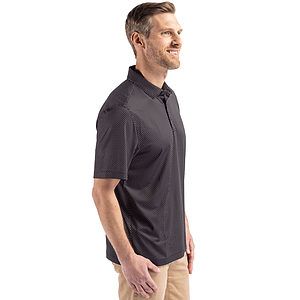 Cutter & Buck Pike Recycled Shadow Check Print Mens Big & Tall Polo Big & Tall