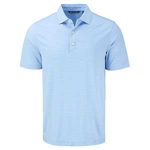 Cutter & Buck Forge Recycled Fine Line Stripe Four-Way Stretch Mens Polo