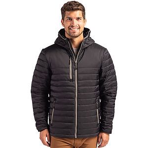Clique Valhalla Recycled Insulated Puffer Mens Full Zip Hooded Jacket