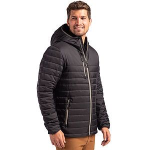 Clique Valhalla Recycled Insulated Puffer Mens Full Zip Hooded Jacket