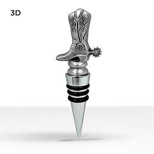Wine Stopper w/Stock Silver Base