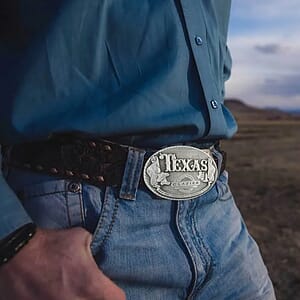 3D Pewter Belt Buckle (2 x 3 in)