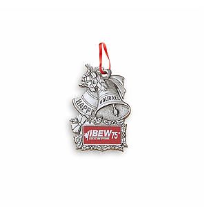 Stock Ornament (2.5 x 1.75 in Happy Holidays Bells)