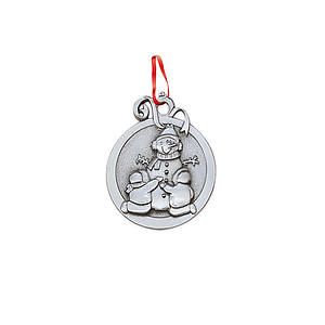 Stock Ornament (2'" dia. Children Building Snowman)