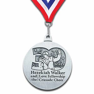 Custom Solid Pewter Medal (Up to 2.5")