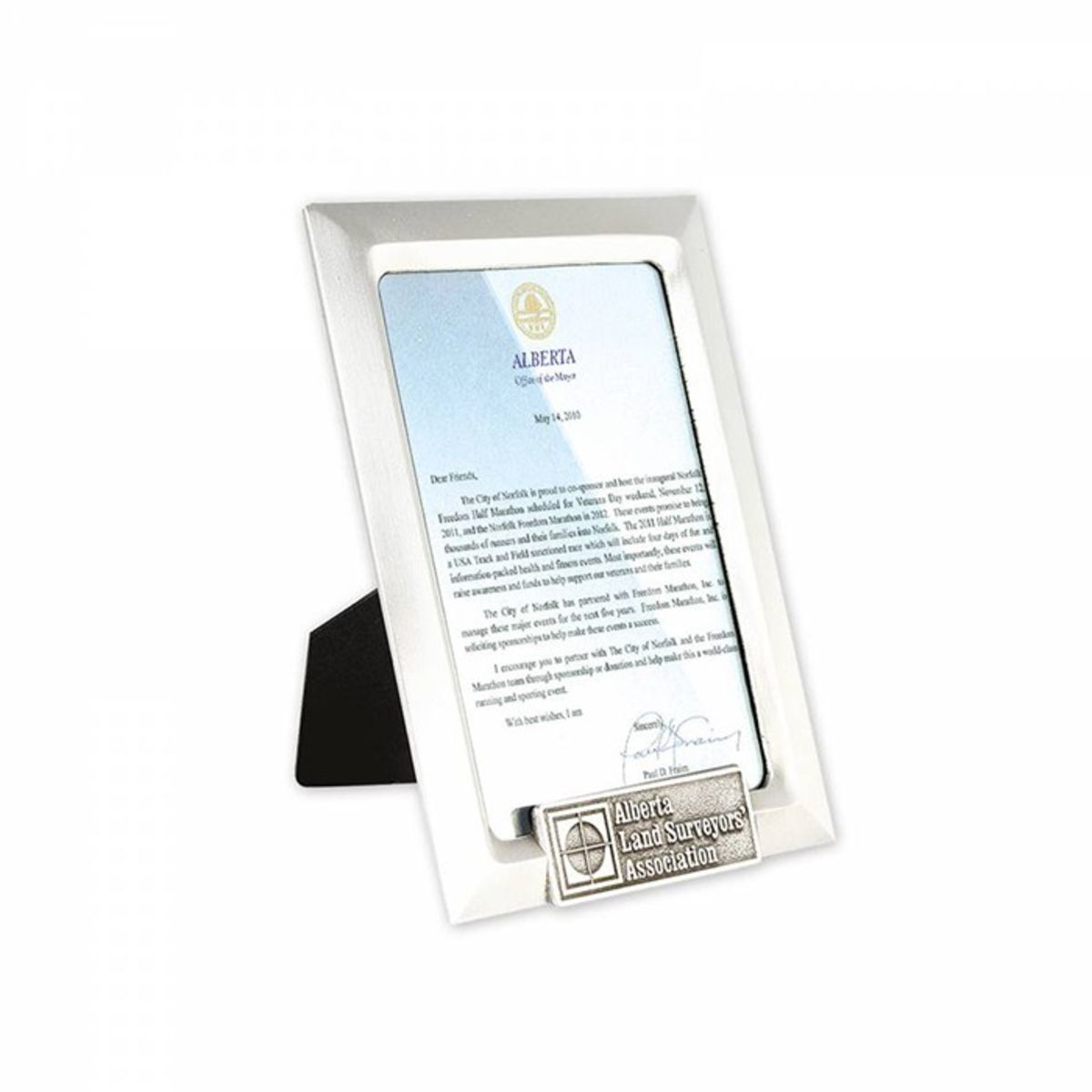 Vertical Photo Frame with Custom Emblem (4"x 6" Photo)