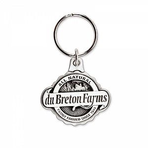 Custom Solid Pewter 2D Keychain