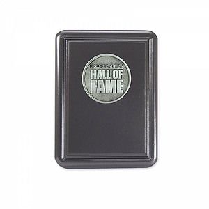 Black Lacquer Wood Plaque Rounded Corners & Border Detailing