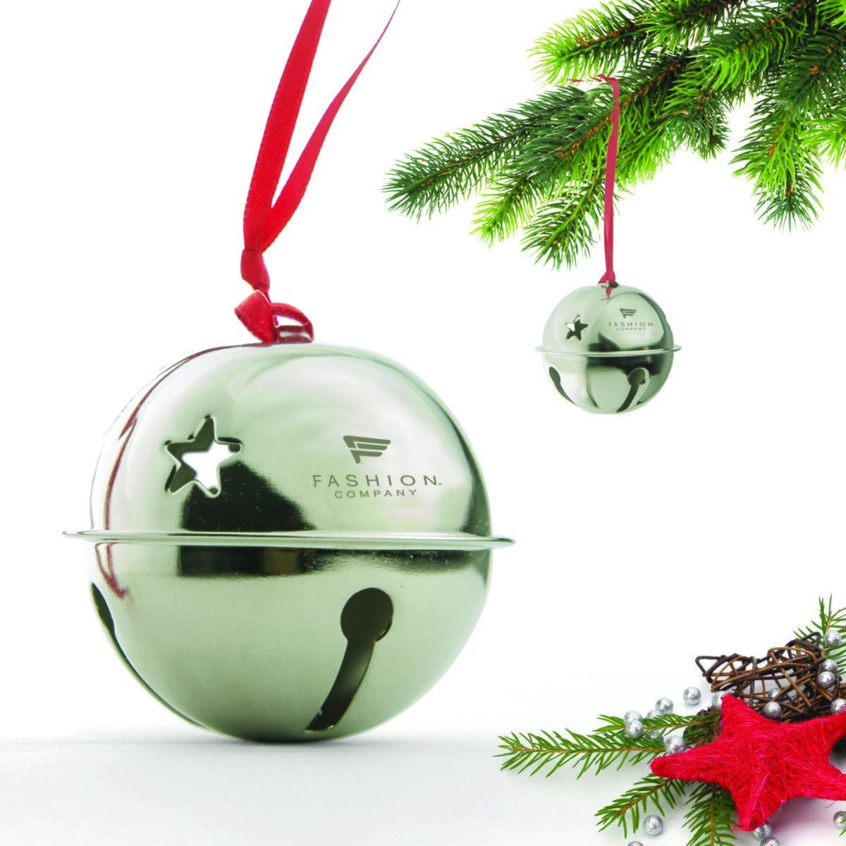 Stock ball bell ornament.