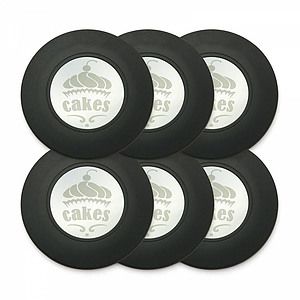 Set of Six Round Engraved Coasters