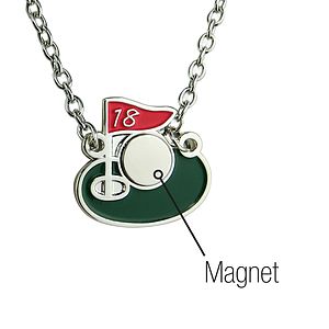 Golf Green Magnetic Golf Necklace