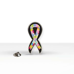 Express Lapel Pin (1.25 x 0.5 in  Awareness Ribbon)