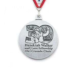 Custom Solid Pewter Medal (Up to 2.5")