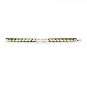 Magnetic Bracelet (Square Links w/Gold Accent Center Line)