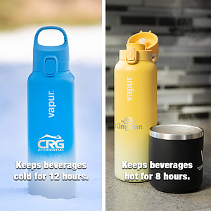 Vapur® Chill 20oz Insulated Water Bottle Seaside Blue