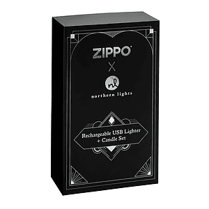 Zippo® Candy Apple Red Rechargeable Candle Lighter & 8 oz Cranberry Mimosa Candle Gift Set