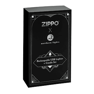 Zippo® Rose Gold Rechargeable Candle Lighter & 8 oz Champagne Candle Gift Set