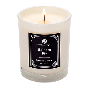 Zippo® Champagne Rechargeable Candle Lighter & 8 oz Balsam Fir Candle Gift Set