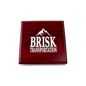 Cedar Creek® Mahogany Wood Box Desk Compass